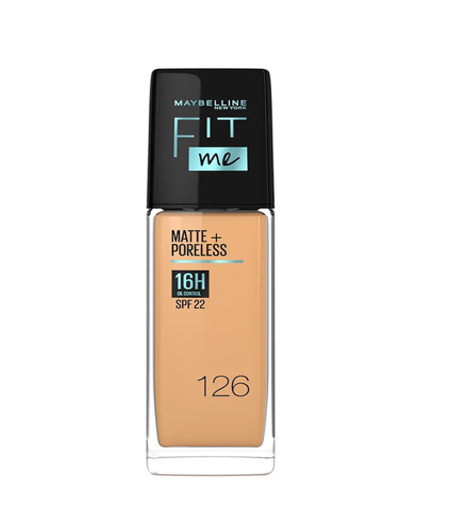 Maybelline Fit Me Matte +Poreless Liquid Foundation 126 Light Pecan 30ml