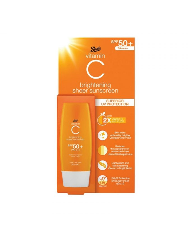 Boots Vitamin C Brightening Sheer Sunscreen SPF50+ PA++++ 30ml