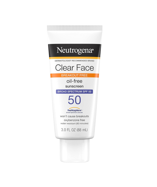 Neutrogena Clear Face Break-Out Free Oil Free Sunscreen Broad Spectrum SPF 50