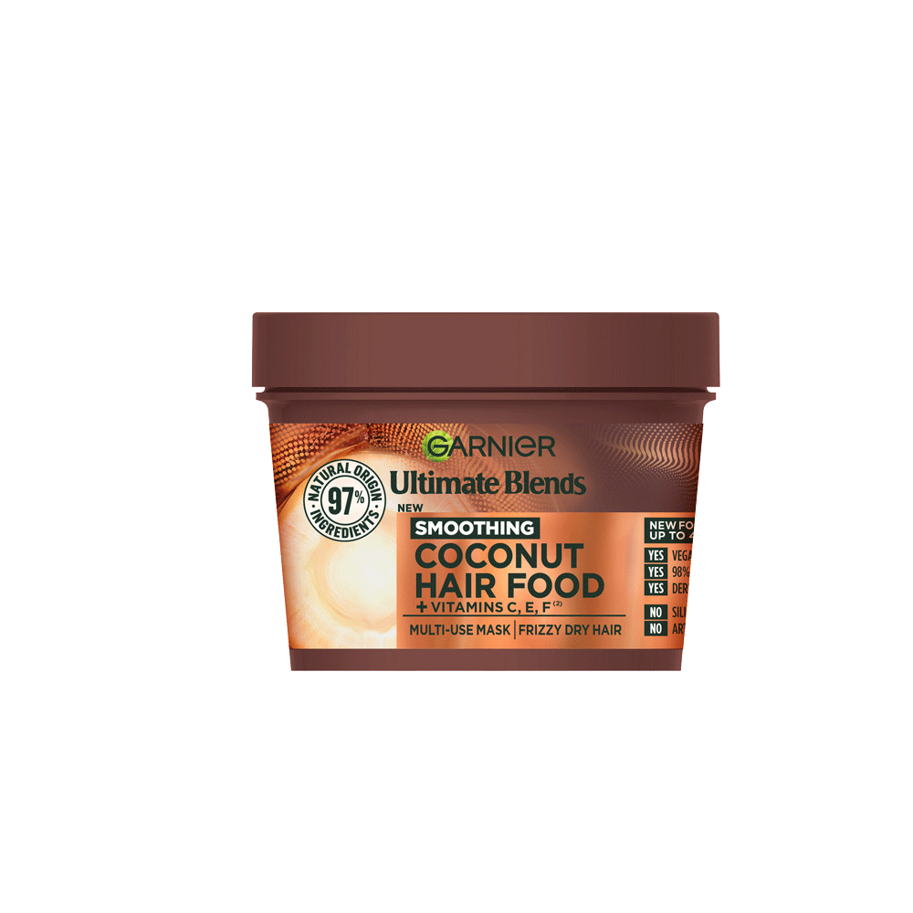 Garnier Ultimate Blends Smoothing Hair Food Coconut & Macadamia 3 In 1 Frizzy And Unruly Hair Mask 390ml