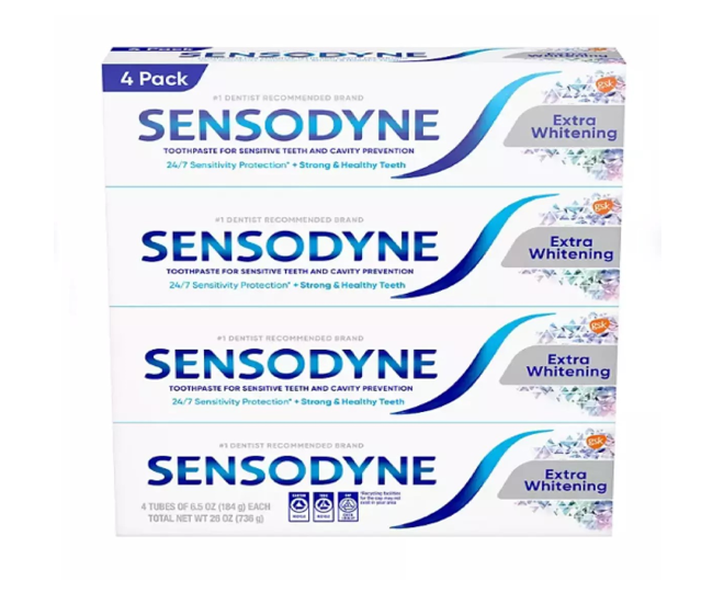 Sensodyne Extra Whitening Toothpaste 4 Pack Combo