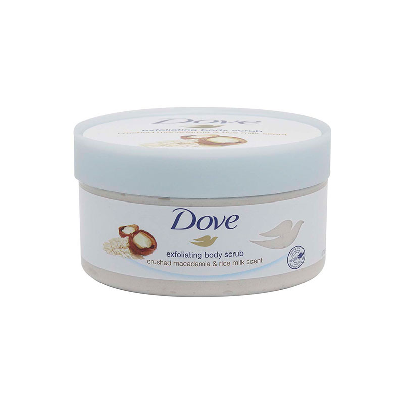 Dove Exfoliating Body Scrub Macadamia & Rice Milk 225ml